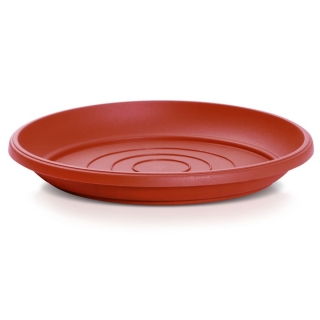 "Терра" плитка посуда за биљке са тањиром - 20 цм - боја теракоте - 