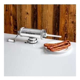 Saucisse horizontale, cabanossi, poussoir à salami - pour 1,5 kg de viande, avec un piston en silicone - 