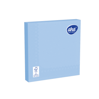 Serviettes de table en papier - 33 x 33 cm - AHA - 20 pièces - bleu - 