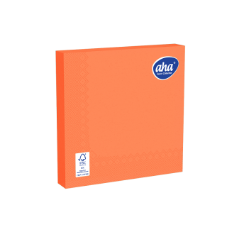 Papieren servetten - 33 x 33 cm - AHA - 100 stuks + 20 stuks GRATIS - oranje - 