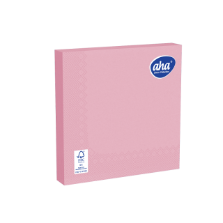 Guardanapos de papel - 33 x 33 cm - AHA - 100 pcs + 20 pcs GRÁTIS - rosa - 