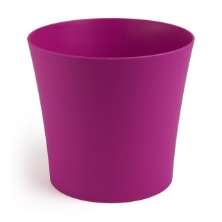Pot de fleurs rond - Violet - 12,5 cm - Fuchsia - 