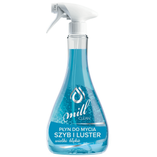 The Big Blue - Liquido per la pulizia di vetri, specchi e vetri - Mill Clean - 555 ml - 