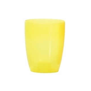 Round orchid flower pot - Coubi DUOW - 13 cm - Yellow
