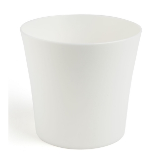 "Fiolek" round flower pot - 11 cm - pearl-white