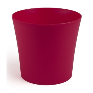 Vaso redondo "Fiolek" - 11 cm - vermelho - 