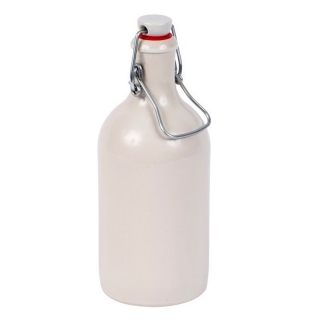 Stentøyflaske med lufttett klafflås - 0,5 l - ideell for hjemmelaget brygg og brennevin - 