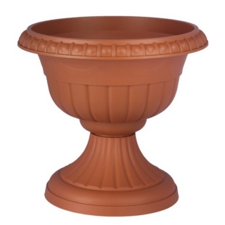 Jardinera "Roma" en forma de urna - 15 cm - color terracota - 