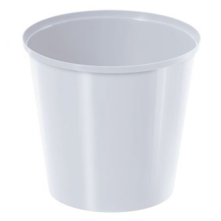Round simple pot - 13 cm - white