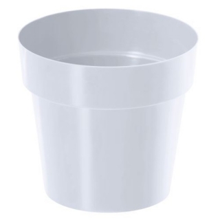 Round simple pot - 16 cm - white