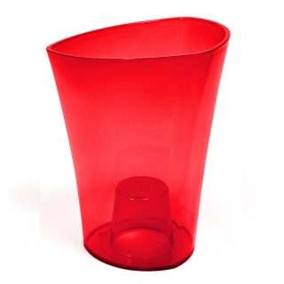 "Wenus"난초 케이스-14.6 cm-투명한 빨강 - 