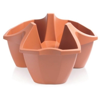 Stackable flower pot - Crown - Terracotta - 1 pc