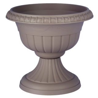 "Roma" urneformet planter - 20 cm - gråbeige - 
