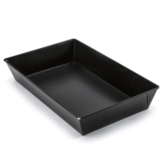 Teglia nera con superficie antiaderente - 39 x 23,5 cm - ideale per la cottura di torte - 