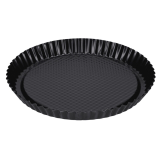 Apvali nelipni kepimo forma - juoda - ø 27,5 cm - ideali pyragams ir kitiems pyragams - 
