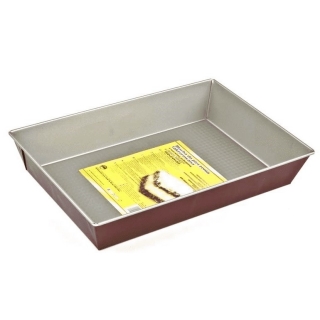 Non-stick baking tray - red-grey - 39 x 23.5 cm - ideally suited for baking cakes