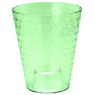 Kryt nádoby na orchidej Diament Petit - 13 cm - transparentní limetkově zelená - 