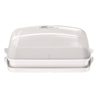 Mini-estufa com cobertura em cúpula de policarbonato, propagador - Respana Table Greenhouse Plus - branca - 