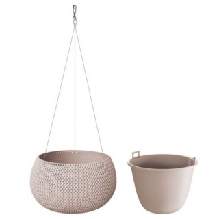 Round hanging pot "Splofy Bowl" - 24 cm - mocca