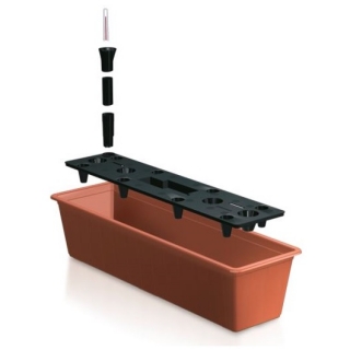Balcony box/ planter with an irrigation system - Balcony Can - 60 cm - terracotta