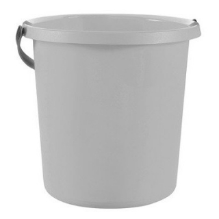 Round bucket Essentials - 5 litre - grey
