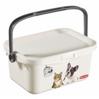 Pet fodder bucket with a handle Petlife Multiboxx - 3 litre - dogs