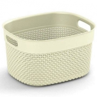 Oval basket, box "Filo Basket" - 6 litre - light beige