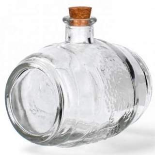 Ornamental tøndeformet likørflaske med kork - 500 ml - 