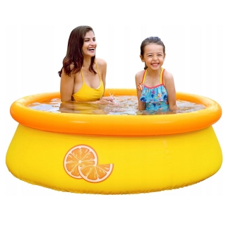 Selbsttragender Pool - Orange - 3D - 150 x 41 cm - 