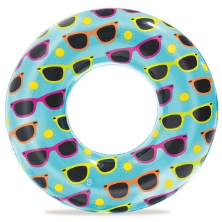 Swim ring, pool float - sunglasses pattern - 76 cm