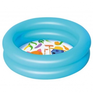 Liten rund uppblåsbar pool - blå - 61 x 15 cm - 