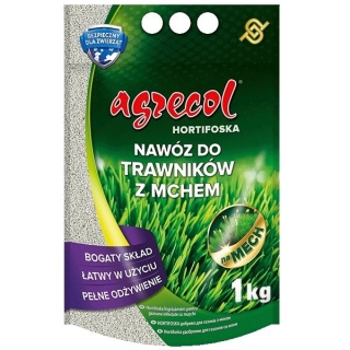Hortiphoska para césped infestado de musgo - un fertilizante eficiente y fácil de usar - Agrecol® - 1 kg - 