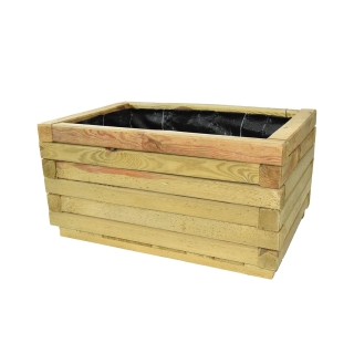 Дървена сеялка, изработена от 4,5 х 4,5 нарязан дървен материал 60 х 40 х 30 см - 