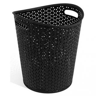 Ronde afvalbak van mesh, prullenbak - My Style - zwart - 
