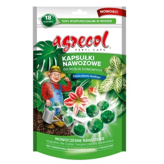 Mēslojuma kapsulas mājas augiem - ērtas un efektīvas - Agrecol - 18 gab - 