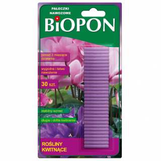 Tyčinky na hnojenie pre kvitnúce rastliny - Biopon - 30 ks - 
