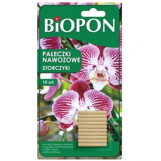 Orkidea-lannoitepuikot - yli 3 kuukauden toimintaan - Biopon - 12 kpl - 