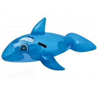 Flutuador de piscina inflável - orca azul - 157 x 94 cm - 