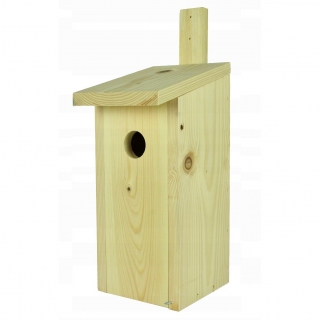 Nest box, birdhouse for starlings - raw wood