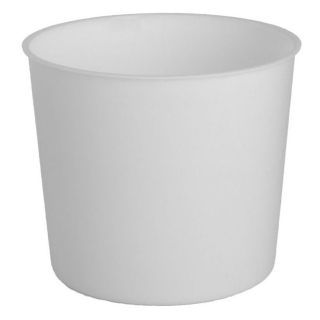 Tall pot casing with an insert "Vulcano Tube" - 15 cm - transparent + white insert
