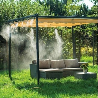 Sprühnebel für den Außenbereich, Wasservorhang - 15 m - Chillen an einem heißen Tag - 