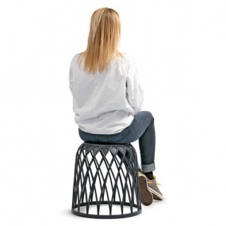 Coș multifuncțional - scaun UNIQUBO - 55 litri - gri antracit - 
