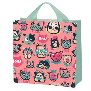 Nákupná taška na nákupy - Mačiatka - 26 x 26 x 12 cm - 