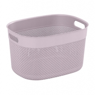 Oval basket, box 'Filo Basket' - 18 litres - pink