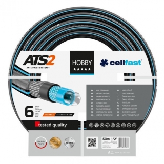 HOBBY ATS2 1/2&quot; 50 mètres de tuyau d'arrosage à six couches extra-durable - CELLFAST - 