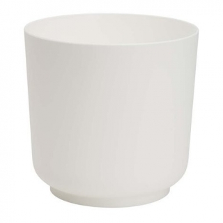 "Satina" round pot casing - 13 cm - white