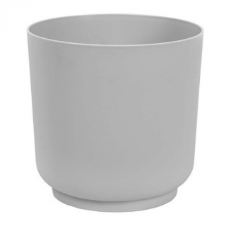 "Satina" round pot casing - 13 cm - platinum