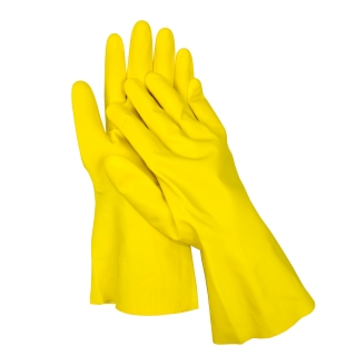 Cotton-lined rubber gloves - size 7.5