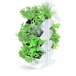 Modulární květináče pro kaskádové pěstování rostlin - vertikální zahrada - Mini Cascade - bílá - 