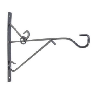 Durable grey hanger for pots and hanging baskets - 35 cm